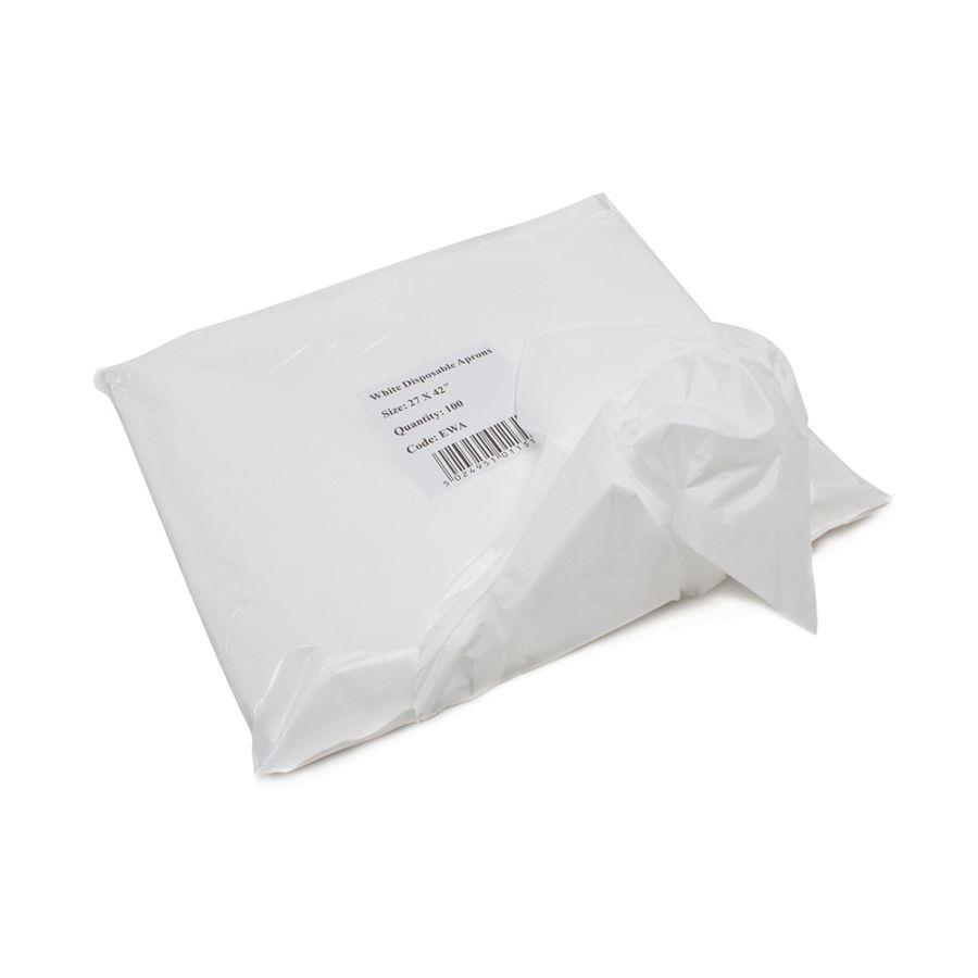 Disposable White Poly Aprons