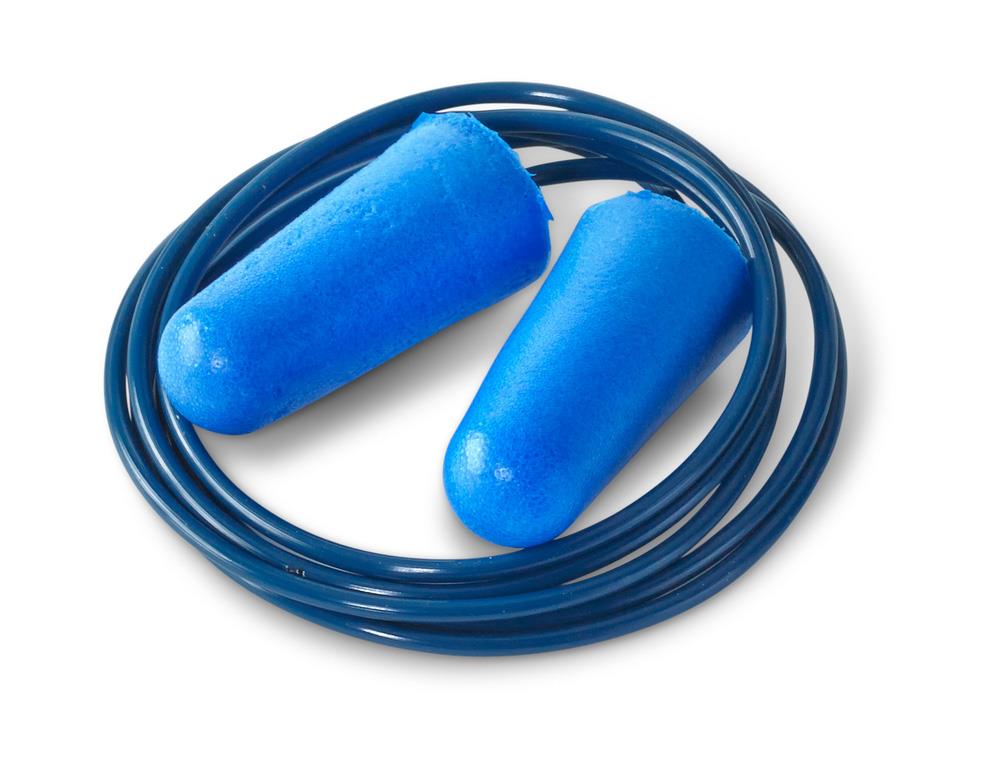 Disposable Detectable Corded Ear Plugs - Blue