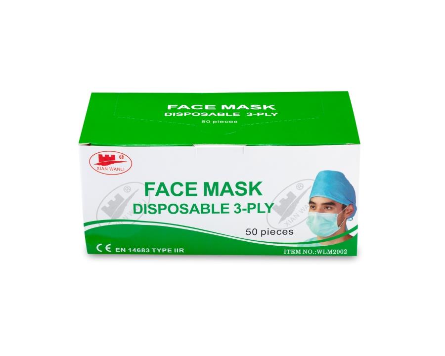 AT270 Type IIR Medical Grade 3ply Blue Face Masks