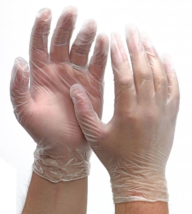 Vinyl Powder Free Gloves - Clear - Small