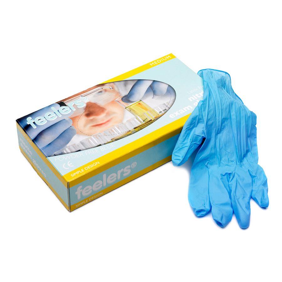 Blue Nitrile Powder Free Gloves Large