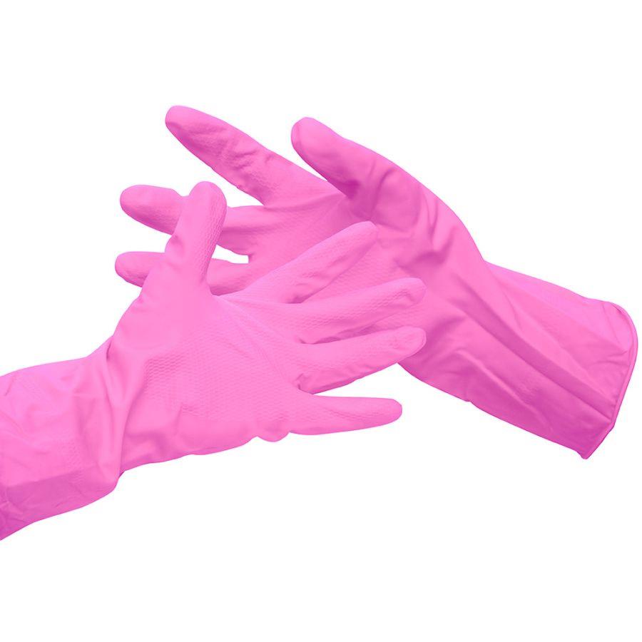 Household Pink Rubber Gloves Small