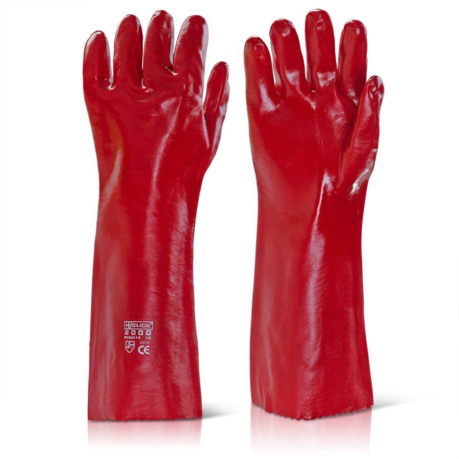 PVC Gauntlet - Red - 18"