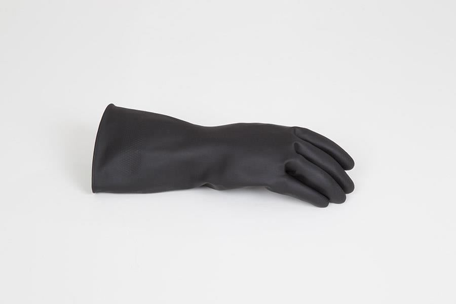 Black Heavy Duty Rubber Gloves Large