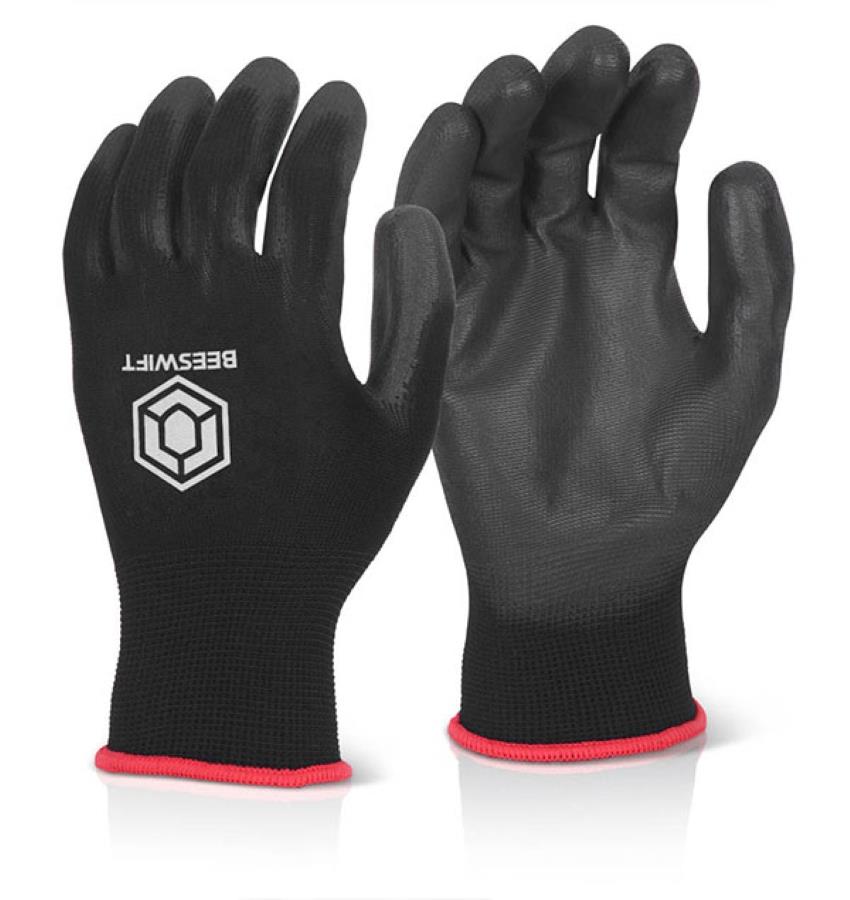 Click PU Coated Glove Black Large