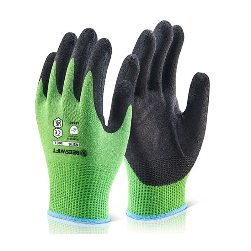 Click Kutstop Micro Foam Nitrile Green Cut C Gloves Medium