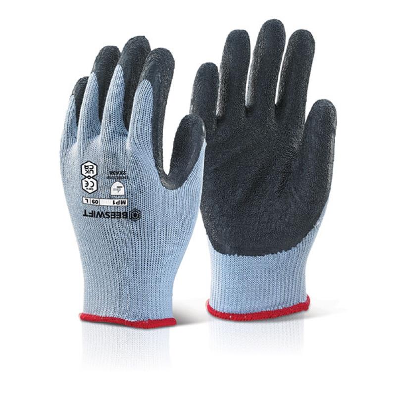 Click Multi-purpose Black Latex P/C Gloves Medium