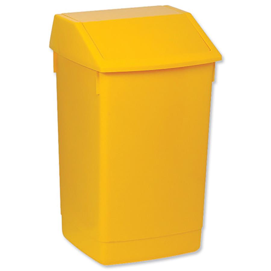 Addis Flip Top Bin Yellow 54L