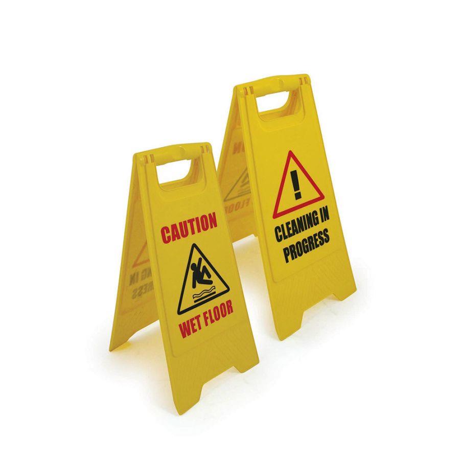 Plastic Caution Wet Floor "A" Sign