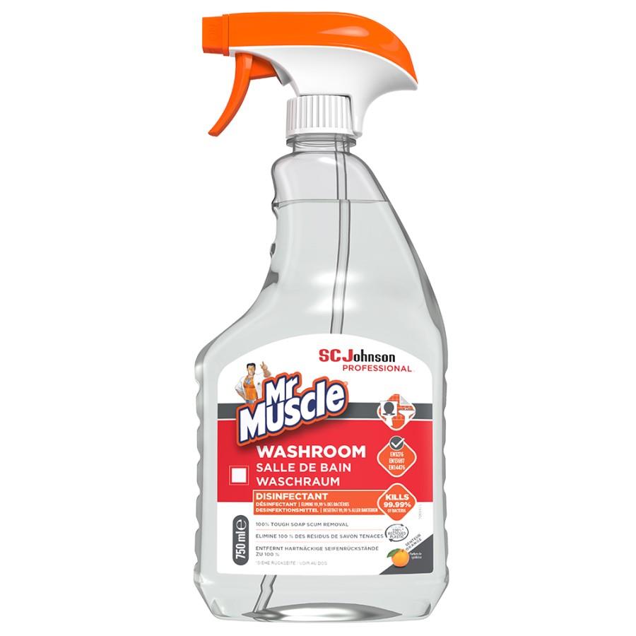 mr muscle, washroom, toilet cleaner, disinfectant, descaler, trigger spray, 