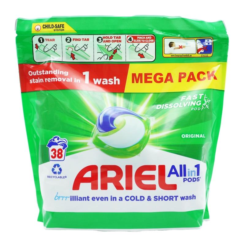 Ariel All In One Laundry Pods 3 x 38;s
