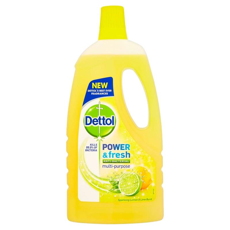 Dettol Power & Fresh Lemon Floor Cleaner 6 x 1L
