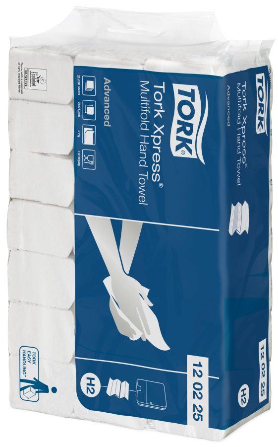 tork, xpress, hand towel, white, high strength, multifold 