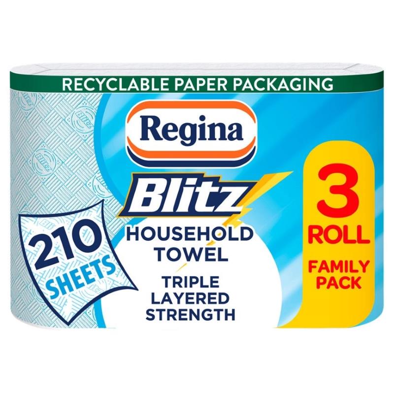 Regina Blitz 3ply Kitchen Rolls