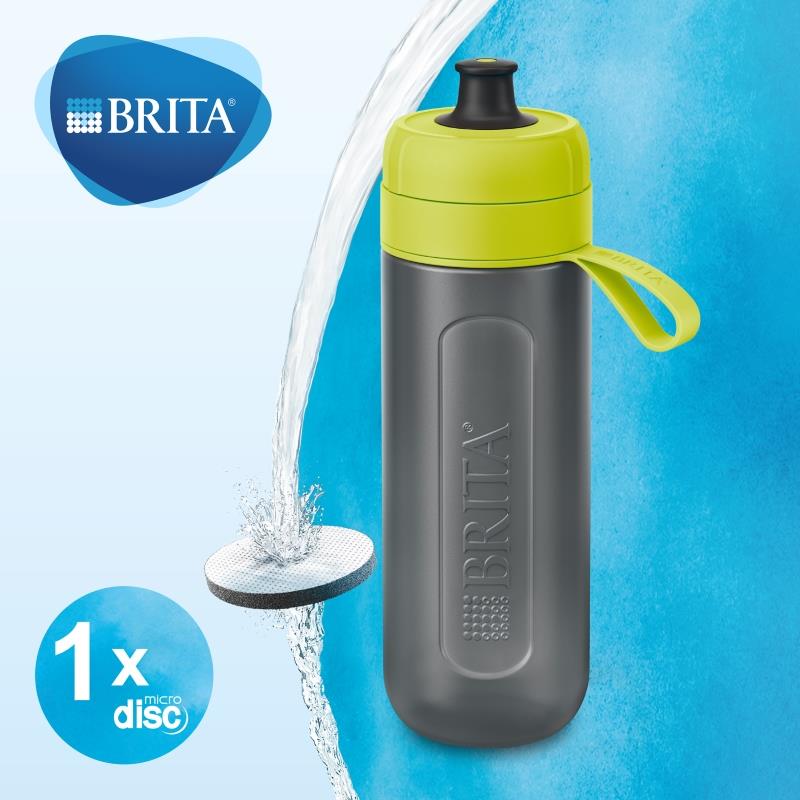 Brita Active Fill & Go Lime Water Filter Bottle 600ml