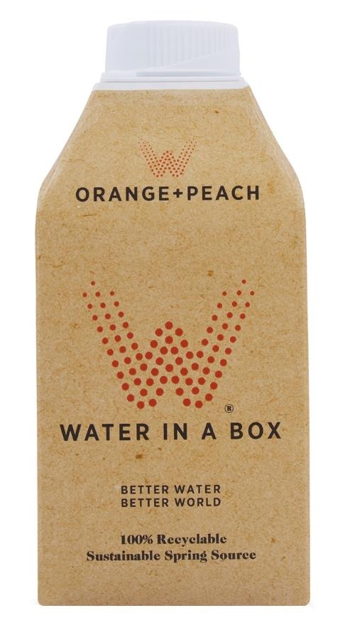 Vivid Orange & Peach Water In A Box 500ml
