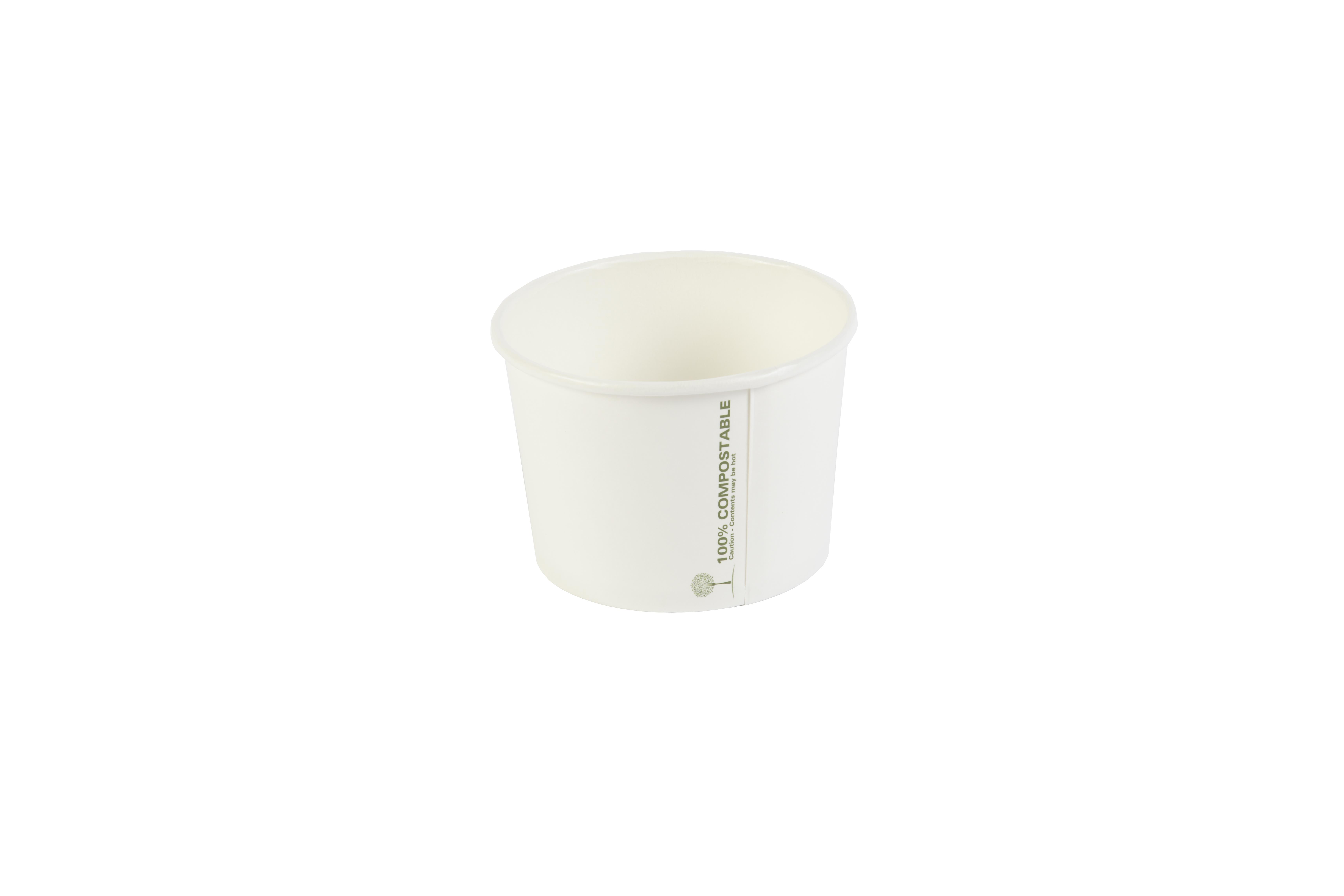 White Biodegradable 16oz Soup Cup