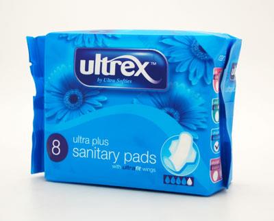 Ultrex Ultra Plus Sanitary Pads With Ultra Fit Wings