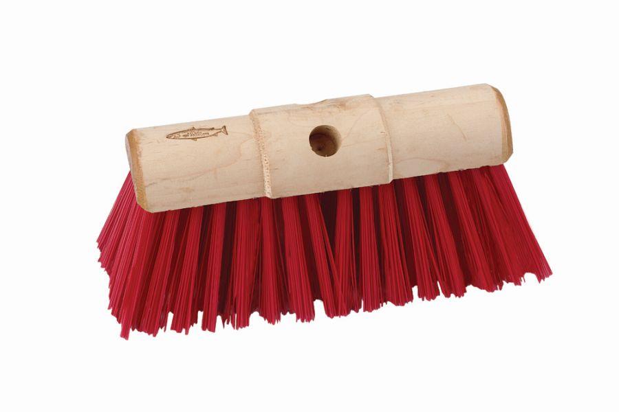 scavenger broom red, brush head, plastic, durable, lightweight, 